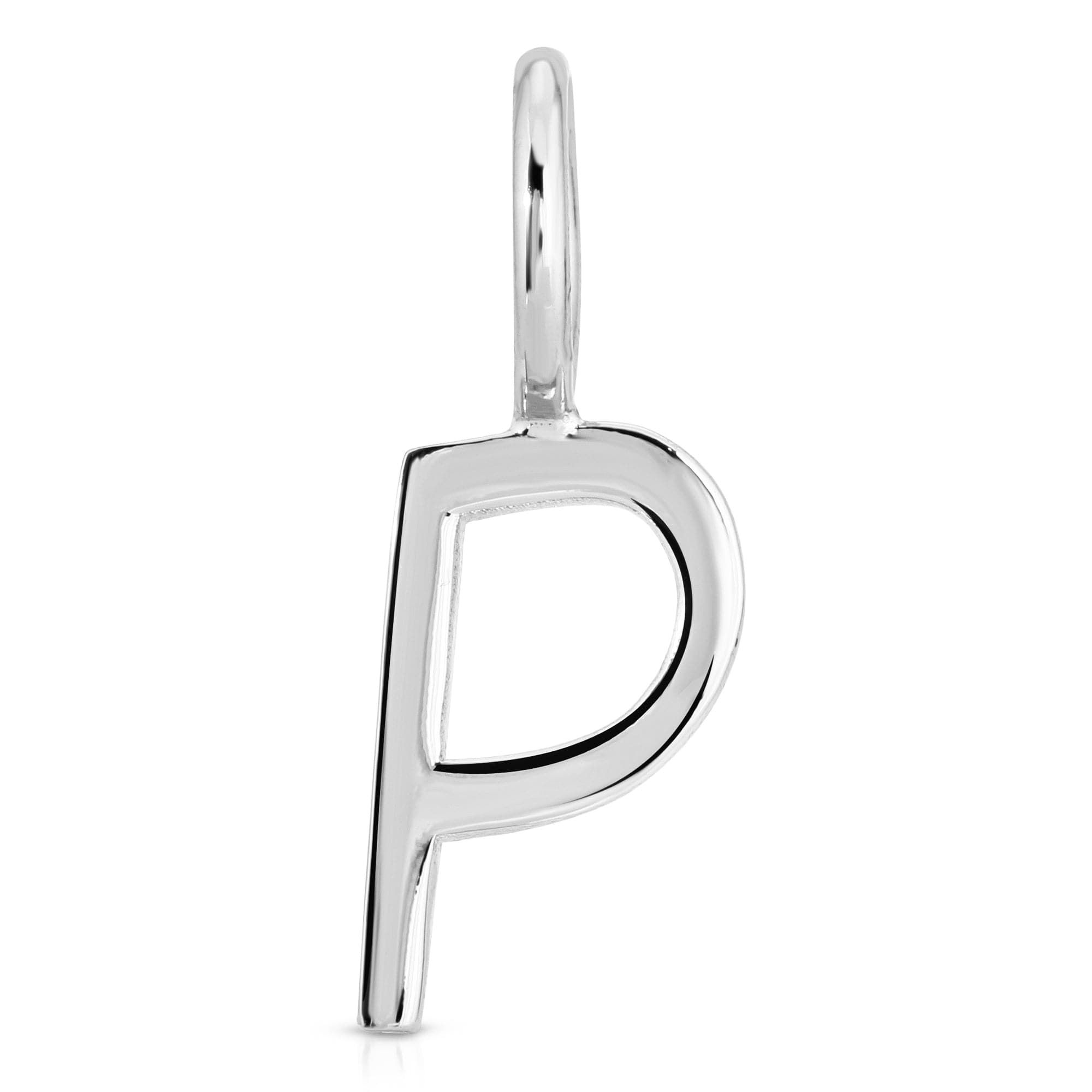 Silver letter P pendant from Silver Essential Letters for a stylish personalized look