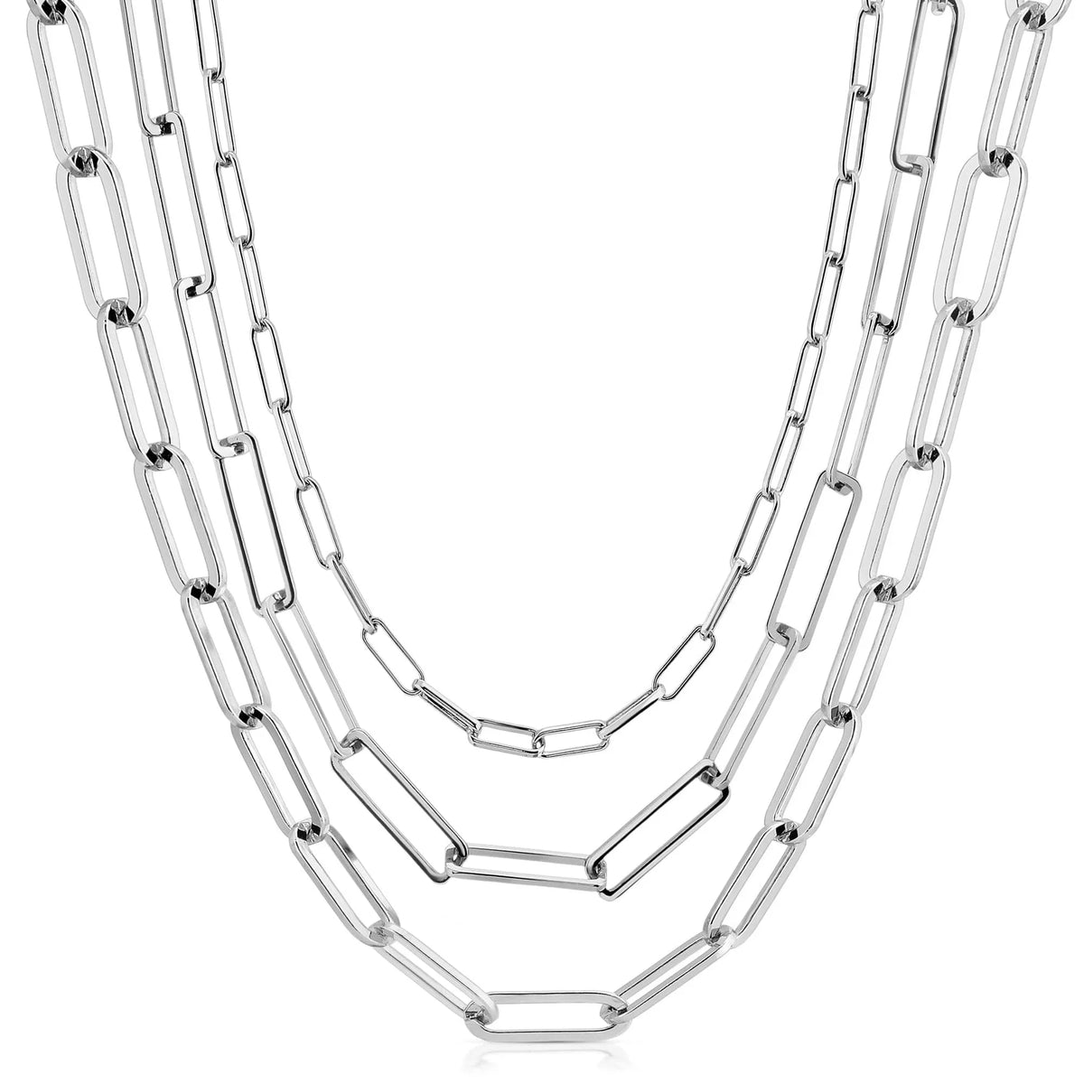 Triple Multi Chain Necklace