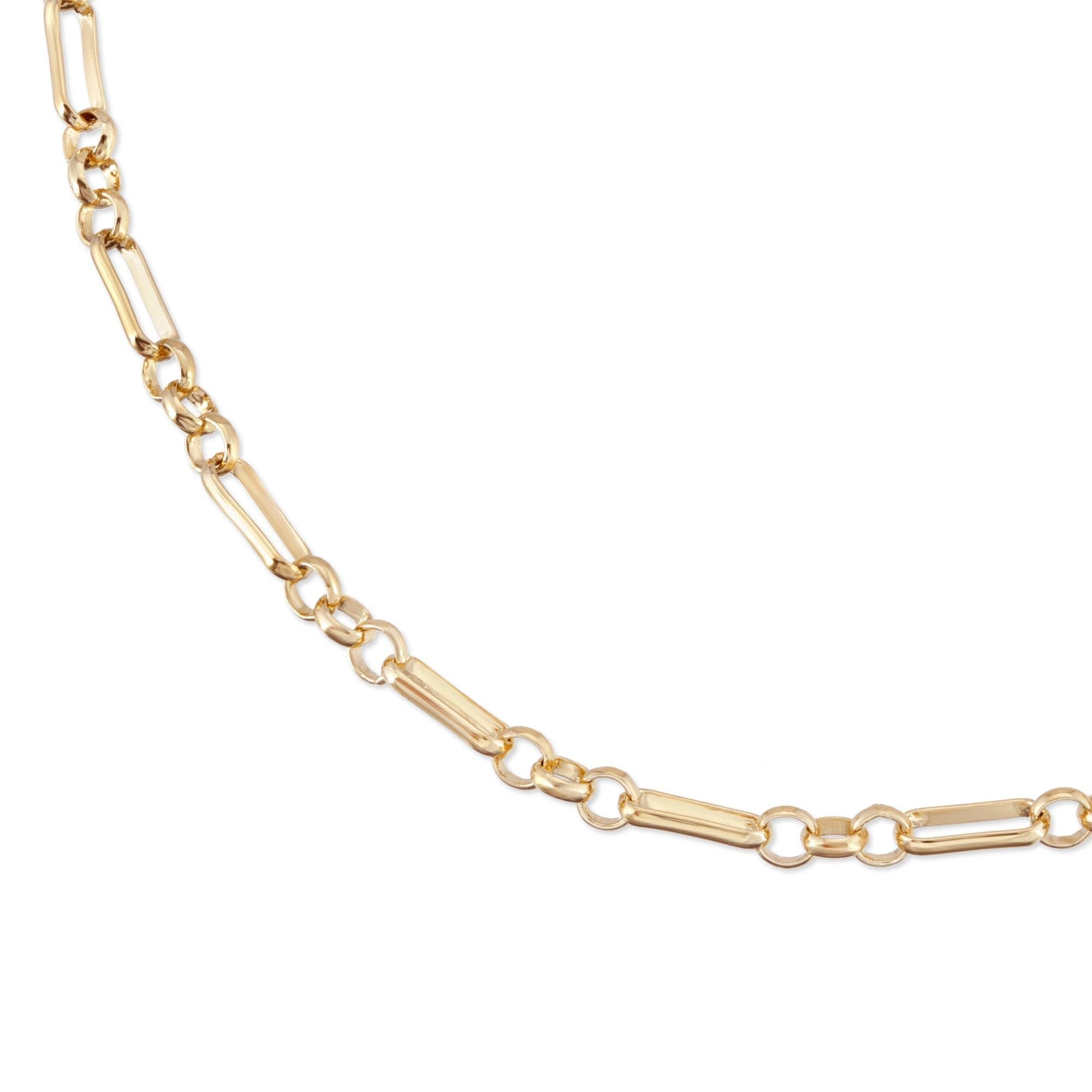 Gold chain necklace from Small Multi Link Mask Chain collection perfect for style