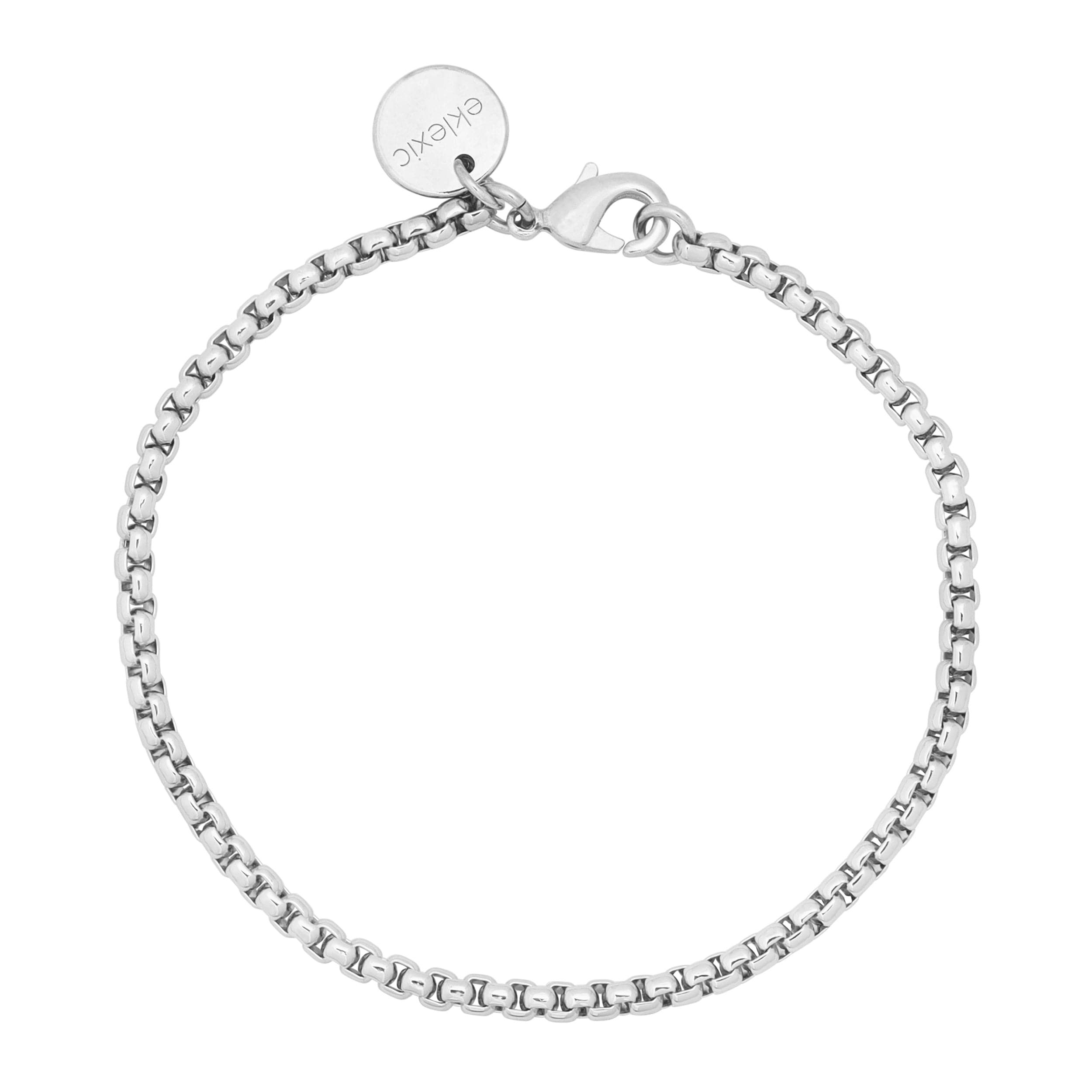 Silver chain bracelet with lobster clasp from the Thin Luciana Anklet collection