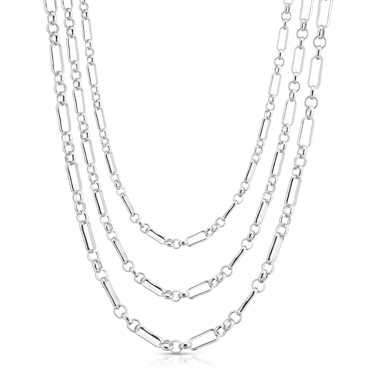 Triple Small Link Chain Necklace
