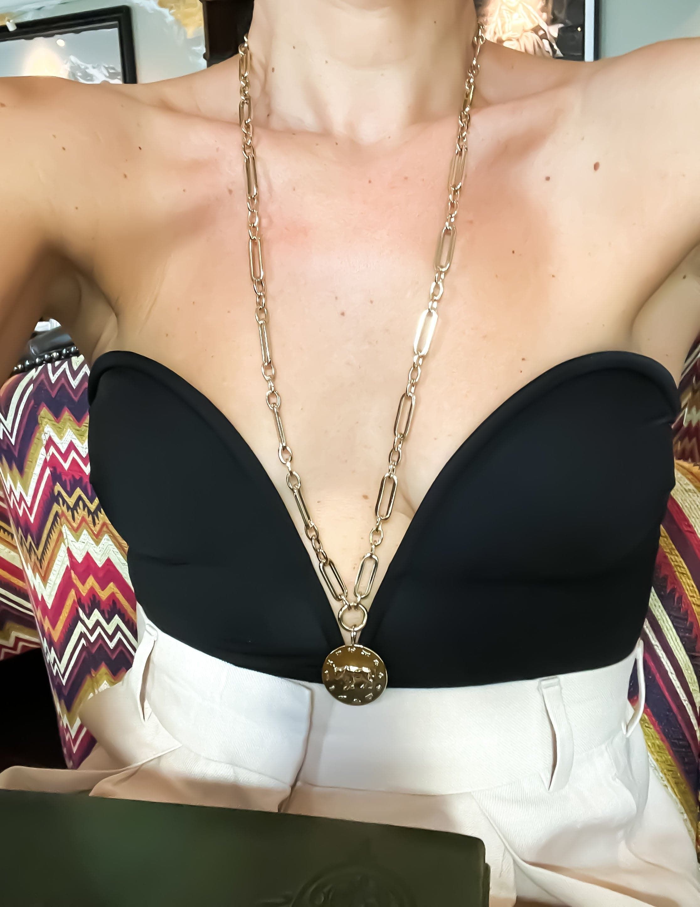 Gold chain necklace with a Zodiac medallion pendant for stylish astrology fans