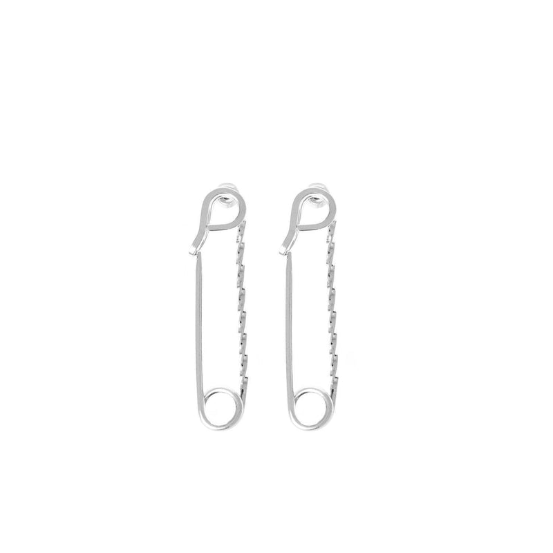 Small Twisted Safety Pin Earrings