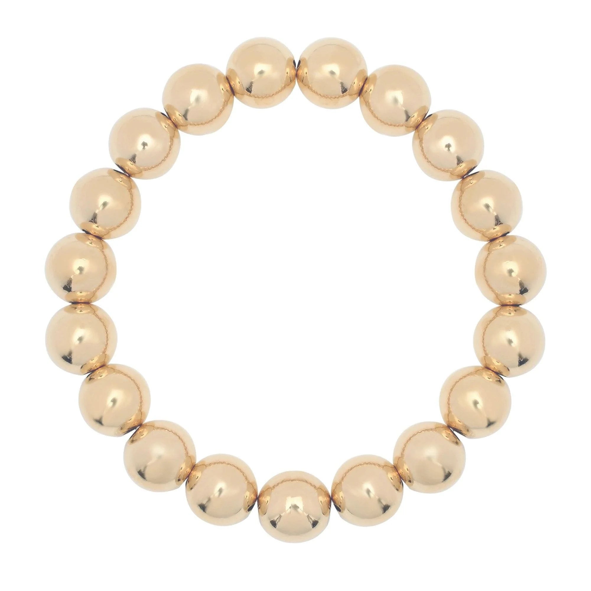Gold ball beaded bracelet featuring large gold beads, perfect as a stylish beaded bracelet set