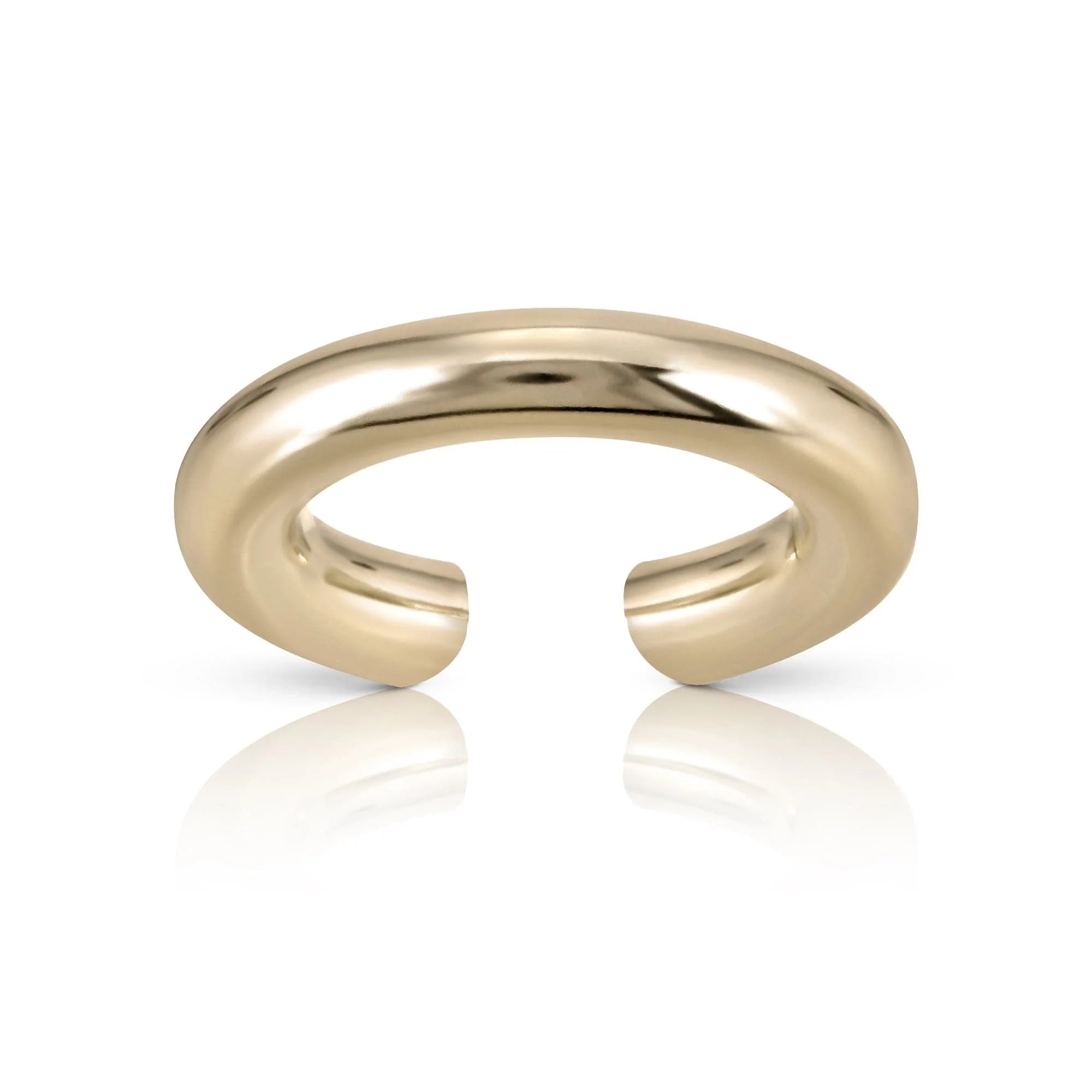Gold-colored Lisa Ear Cuff made of recycled brass, easy & comfortable to wear