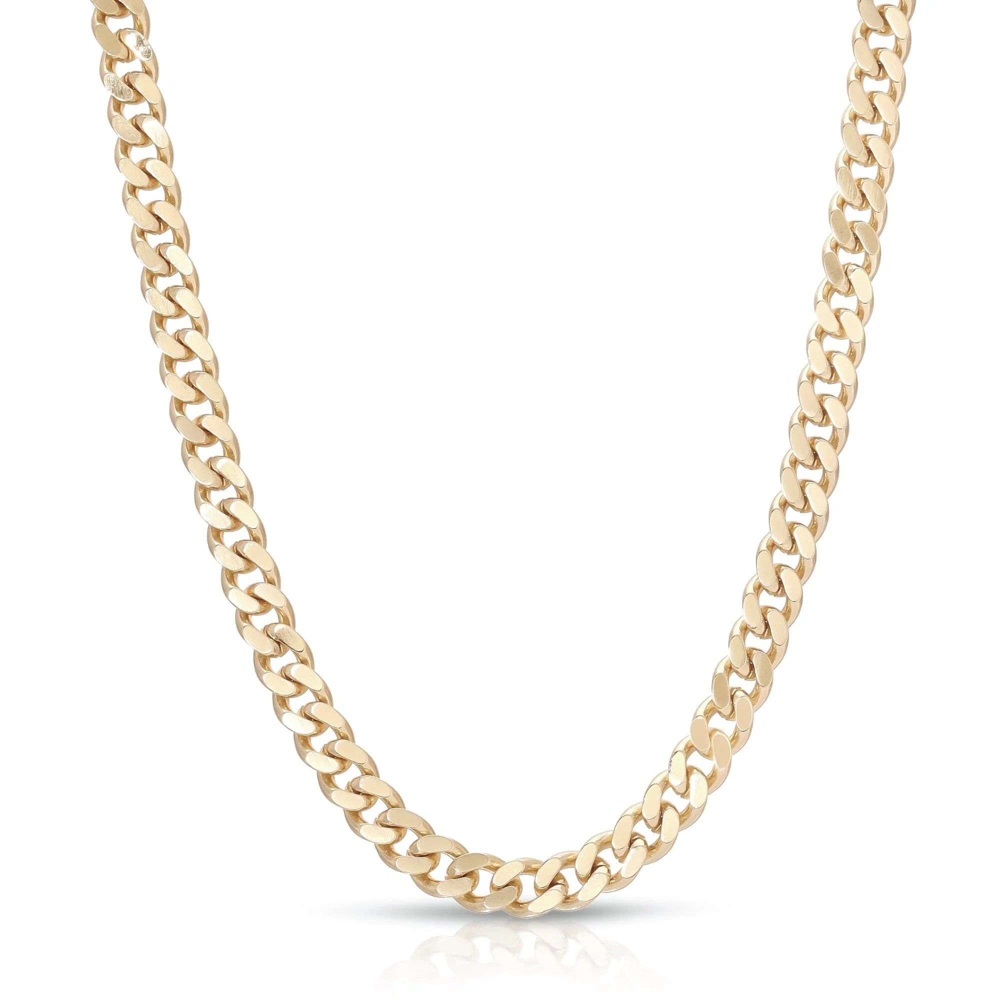 Gold Micro Curb Chain Necklace in Recycled Brass Stunning Gift for Men