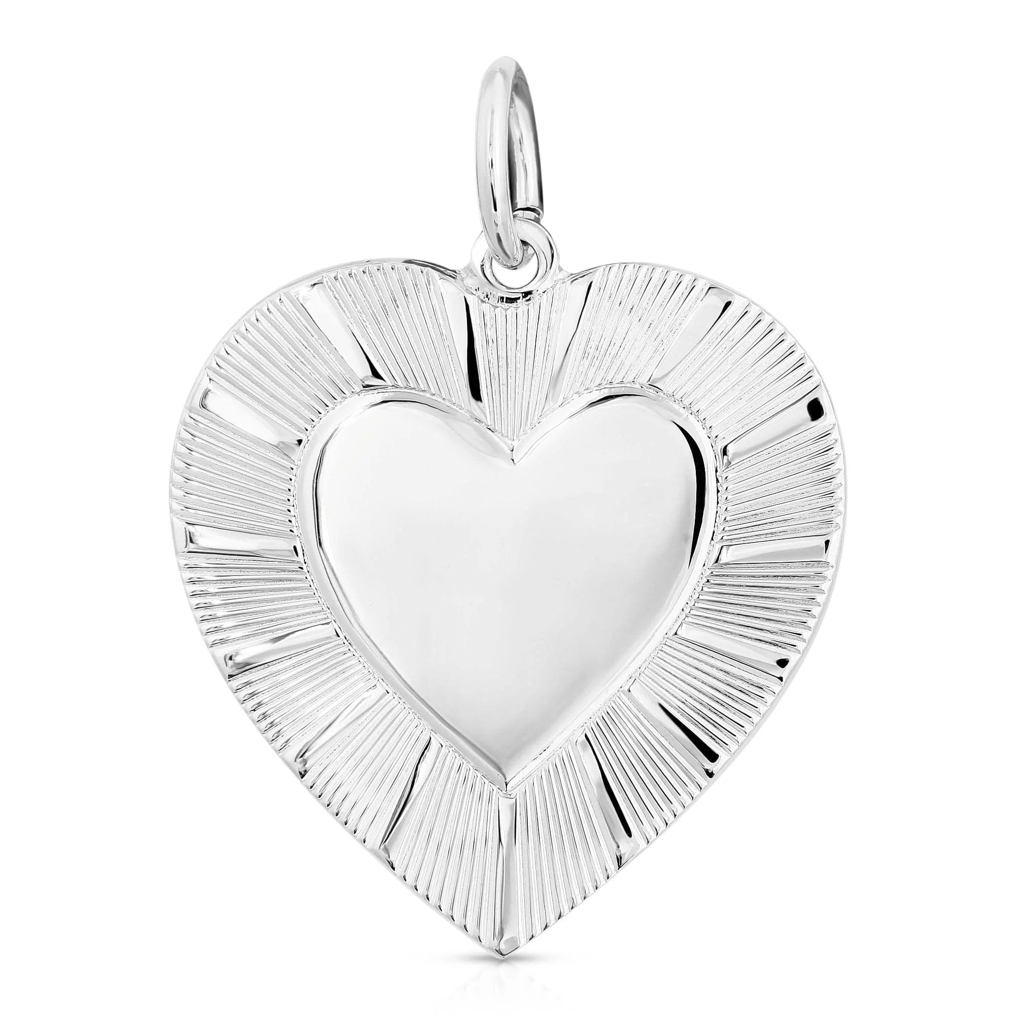 Silver Hildegard Pendant with brass plated silver heart pendant jewelry accessory