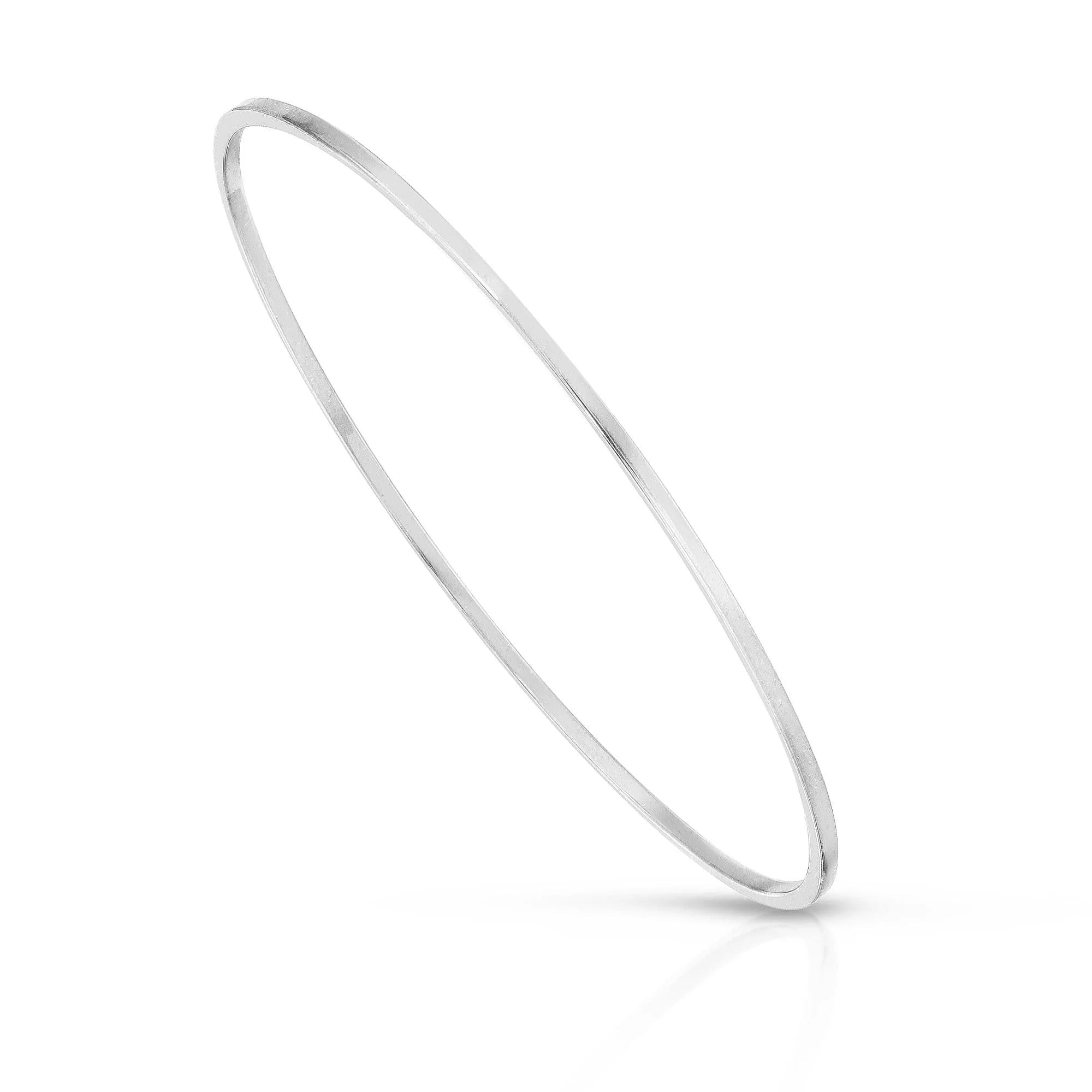 Silver Skinny Stella Bangle made of brass wire, stylish Stella Bangle jewelry accessory