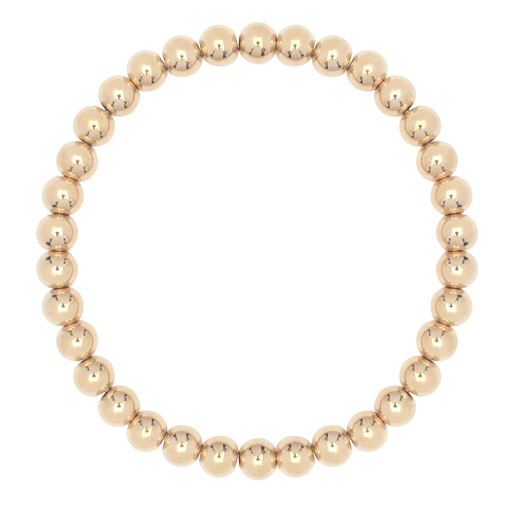 Small Gold Ball Bracelet featuring 14k gold plated recycled brass beads
