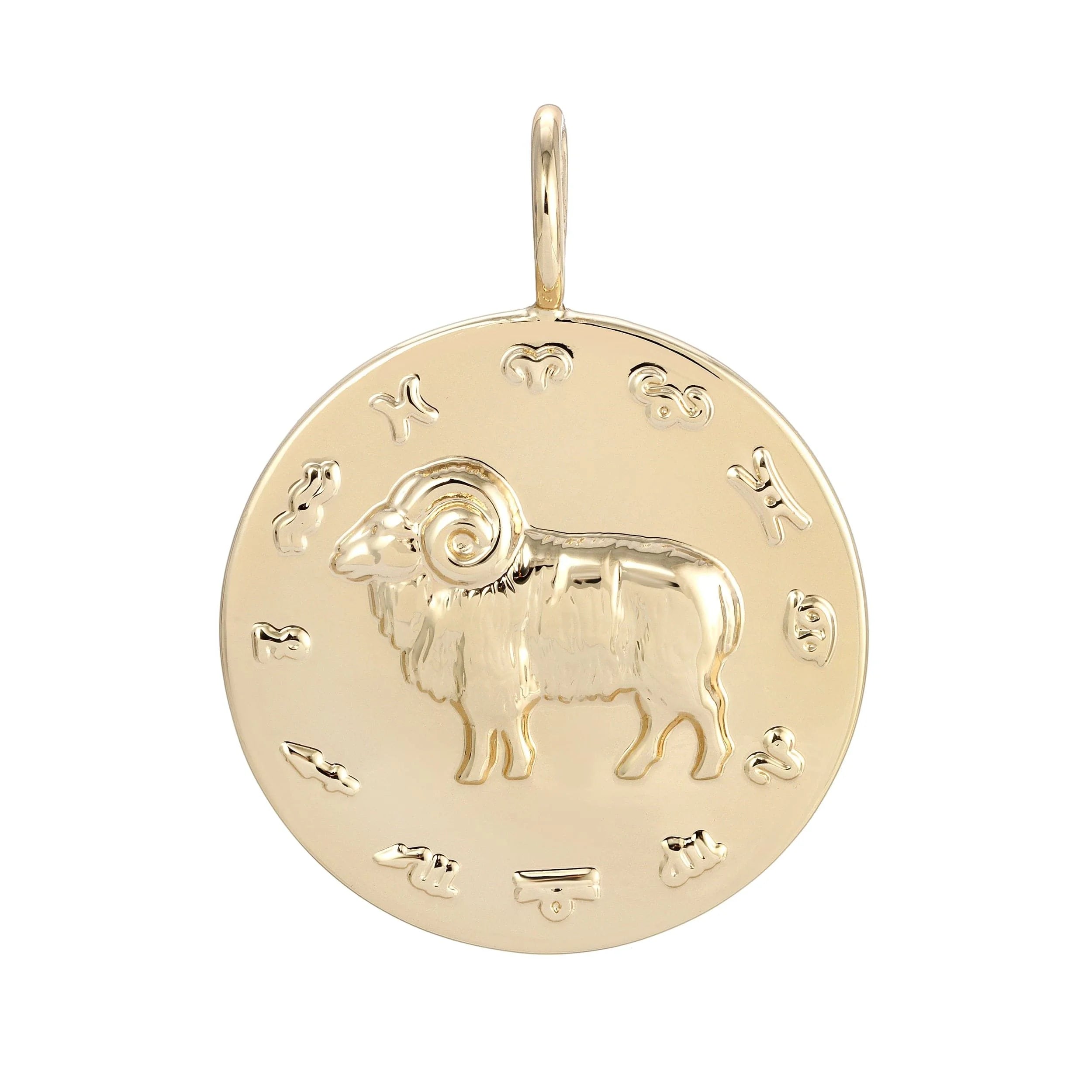 Gold Aries zodiac pendant showcases a stylish zodiac pendant for Aries enjoys astrology enthusiasts and is a must-stop for Aries fans