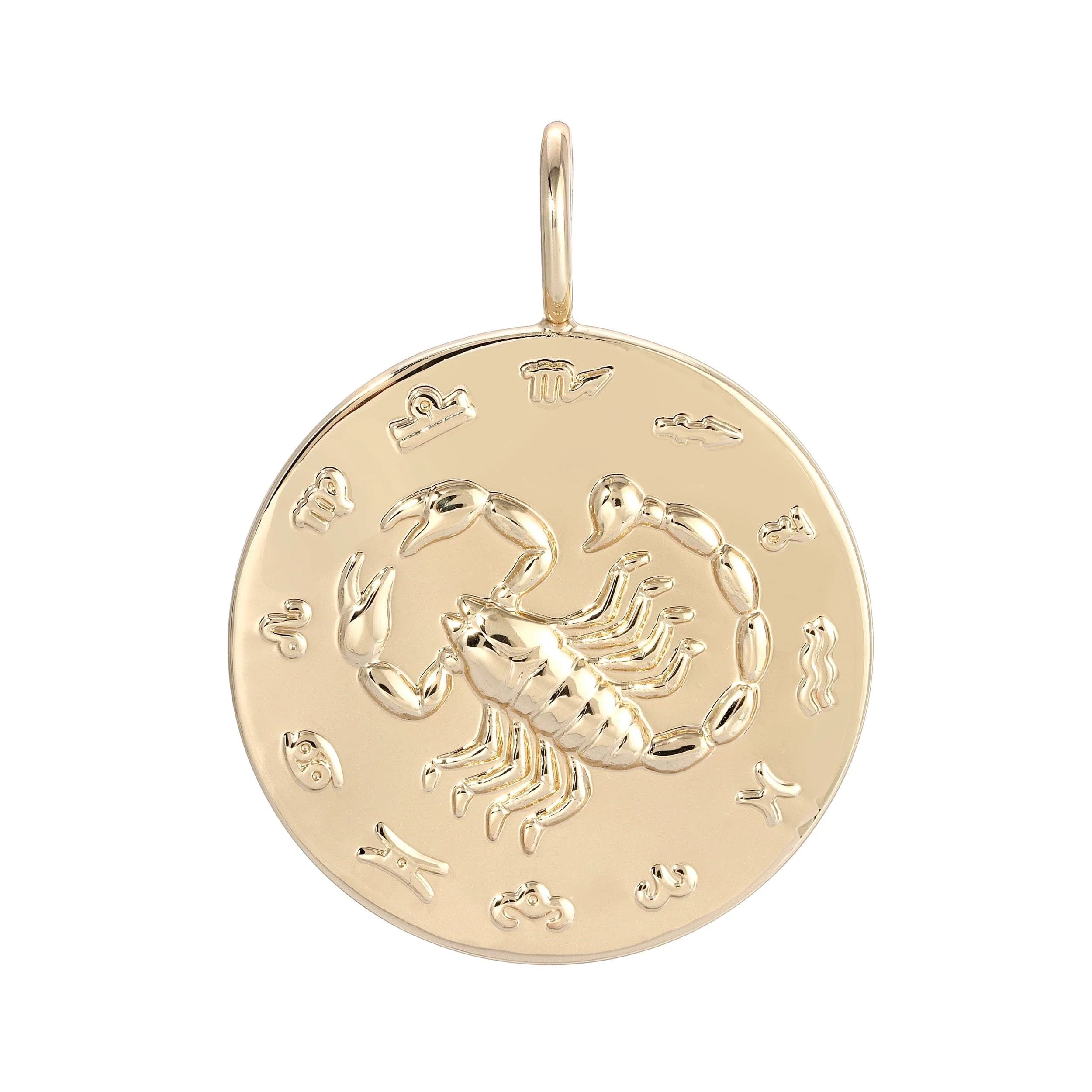 Gold Zodiac Scorpio pendant showcasing astrology considers Scorpios for a stylish zodiac pendant